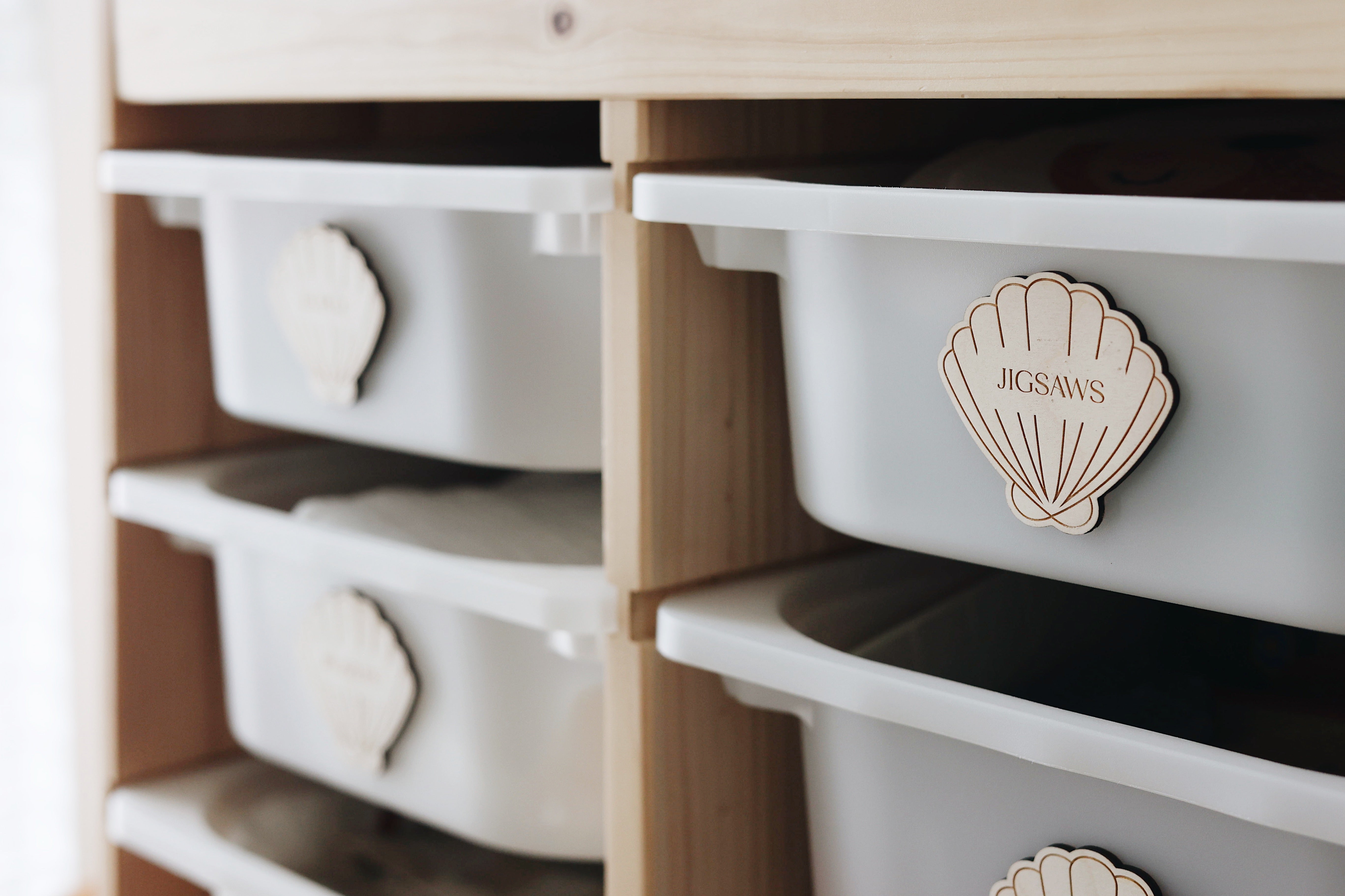 Set of Shell Trofast Labels Personalised – Fox Bramble