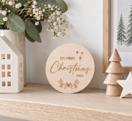 My First Christmas Wooden Plaque
