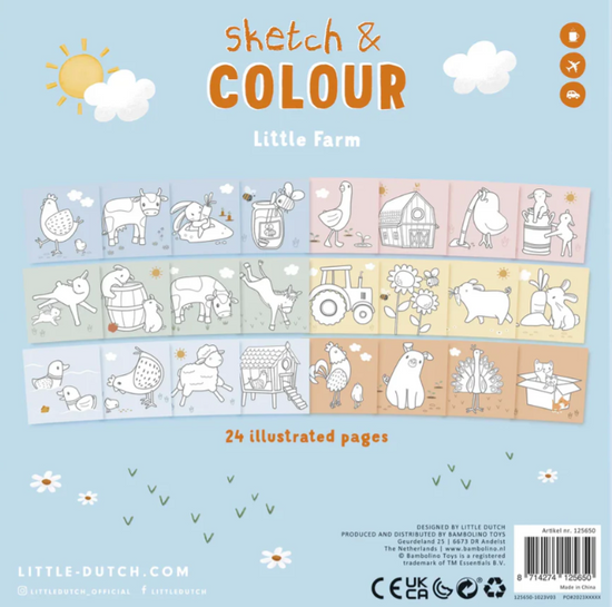 Little Dutch Sketch & Colour Book - Little Farm