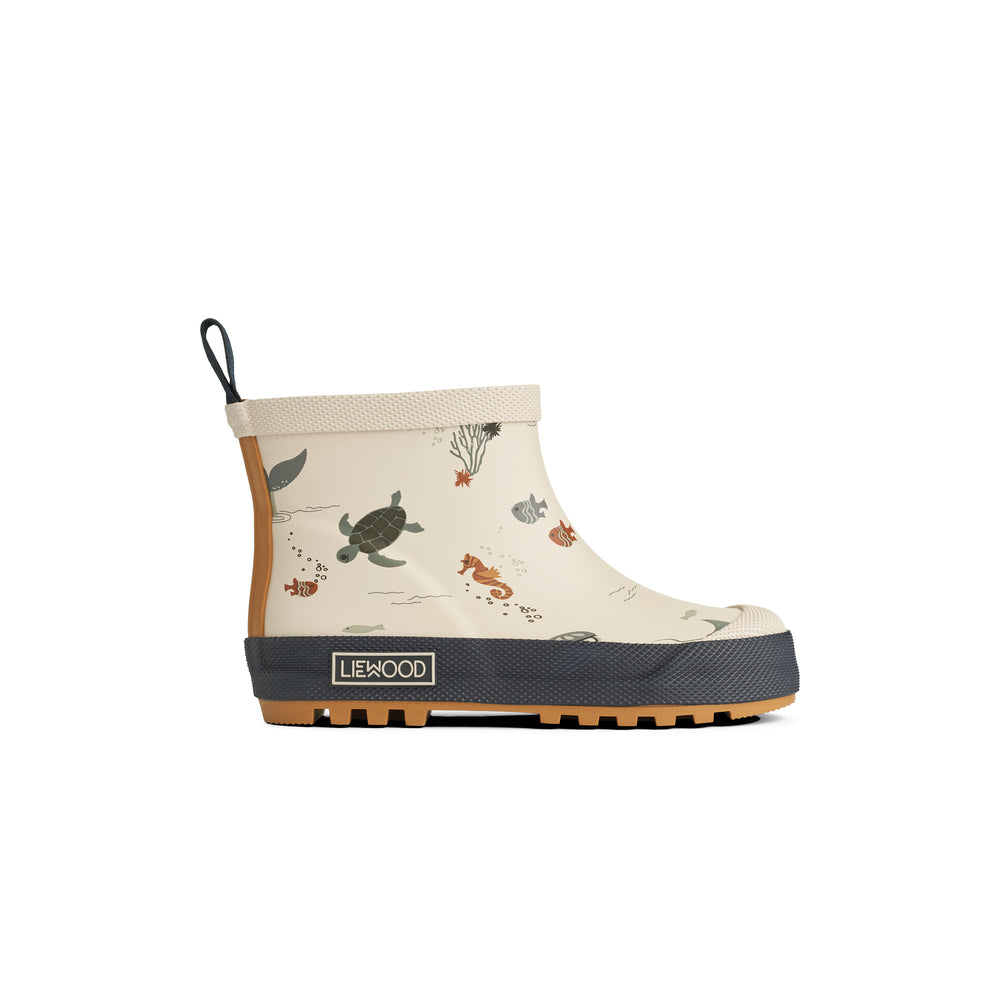 Liewood Tekla Printed Rainboot - Sea Creature / Sandy, fox & bramble