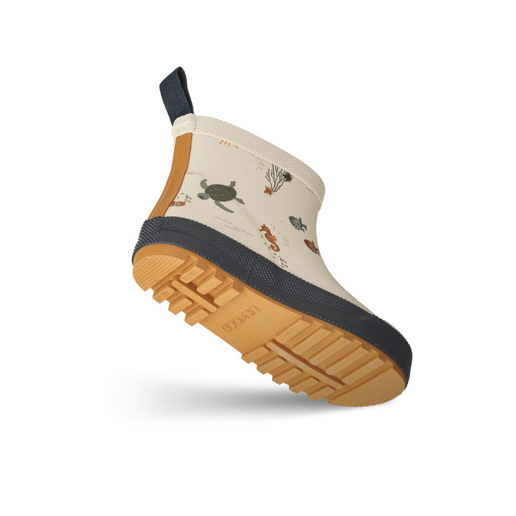 Liewood Tekla Printed Rainboot - Sea Creature / Sandy, fox & bramble