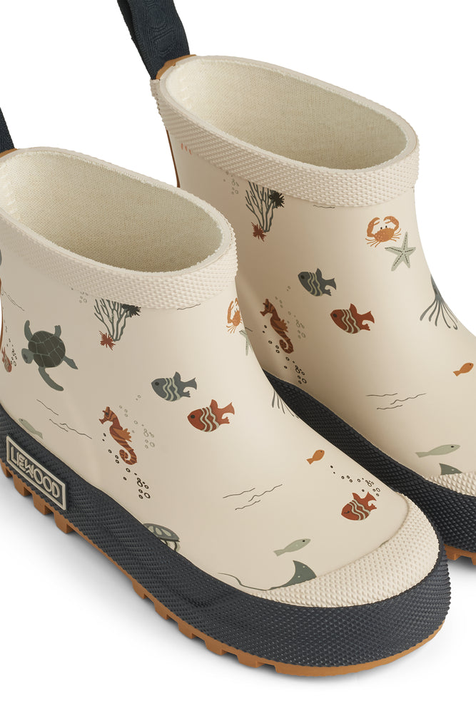 Liewood Tekla Printed Rainboot - Sea Creature / Sandy, fox & bramble