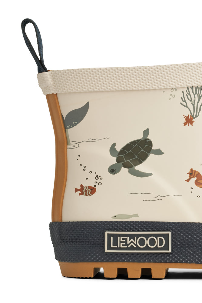 Liewood Tekla Printed Rainboot - Sea Creature / Sandy, fox & bramble