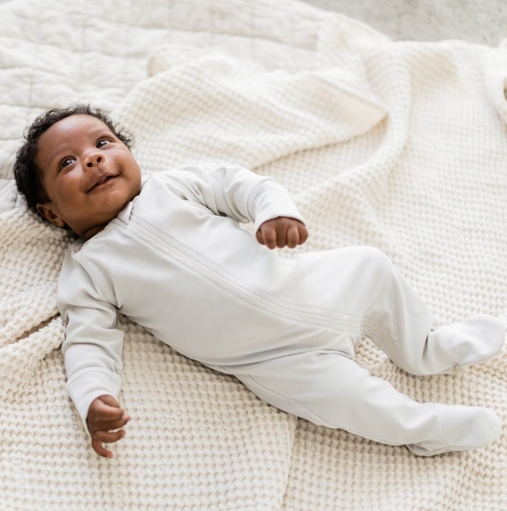Kattan Footed Onesie Milk Fox Bramble