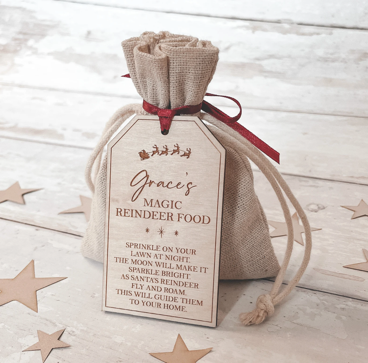 Personalised Magic Reindeer Food (wildlife safe) with Wooden Tag - Fox & Bramble, F+B Christmas, Fox & Bramble