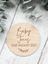 F+B Baby Due Wooden Announcement Plaque - Fox & Bramble, Baby Milestones/Plaques, Fox & Bramble