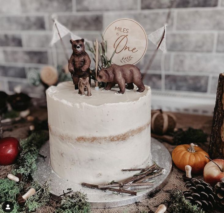 Personalised Wooden Cake Topper - Fox & Bramble, Fox + Bramble, Fox & Bramble