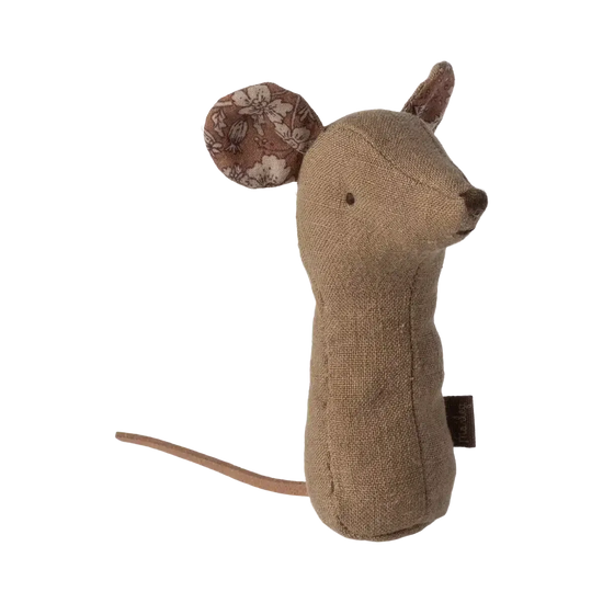 Maileg Lullaby Friends Mouse Rattle - Light Umber