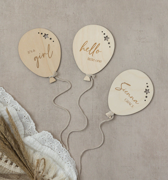 Balloon Milestone New Baby Name Announcement