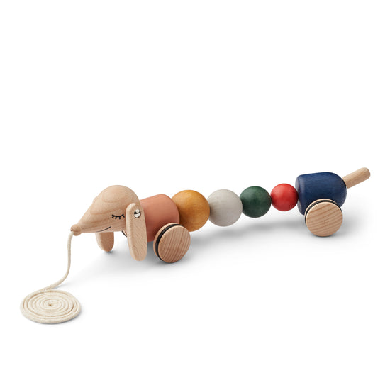 Liewood Barthes Pull Along Toy - Golden Caramel Multi Mix, fox & bramble