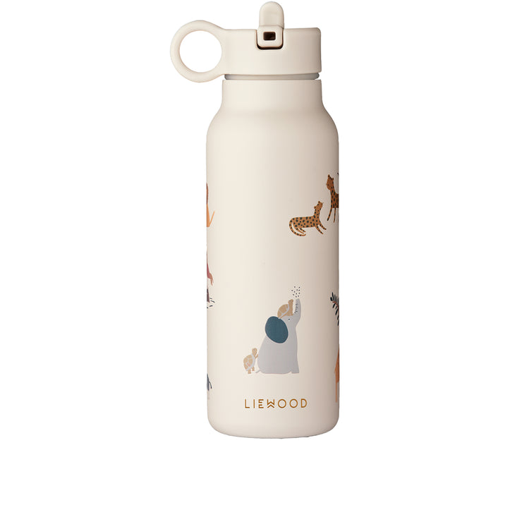 liewood falk water bottle 350ml all together sandy fox & bramble