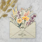Wooden Envelope with Printed Flowers - Large Bouquet