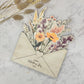Wooden Envelope with Printed Flowers - Large Bouquet