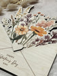 Wooden Envelope with Printed Flowers - Large Bouquet