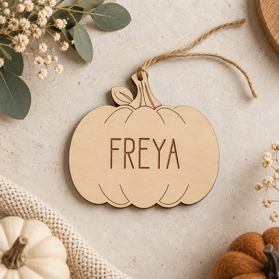 Personalised Engraved Pumpkin Tag