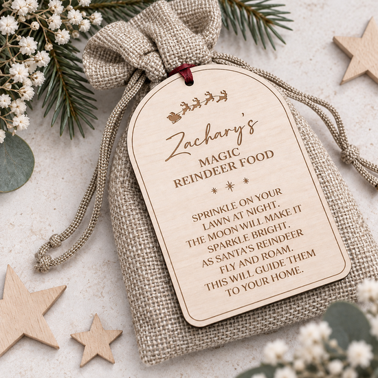 Personalised Magic Reindeer Food (wildlife safe) - Arch Tag