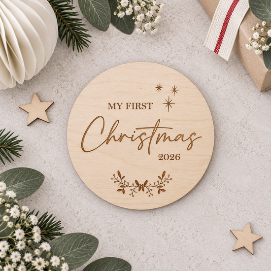 My First Christmas Wooden Plaque