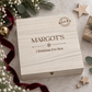 Square Personalised Wooden Christmas Eve Box