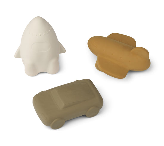 Liewood Jacob Bath Toys 3-pack - Golden Caramel Multi Mix