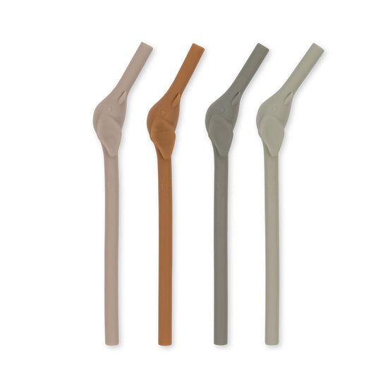 Konges Sløjd Elephant Straws 4-pack - Almond Mix