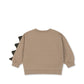 Konges Sløjd Lou Animal Spike Dino Sweatshirt - Oxford Tan