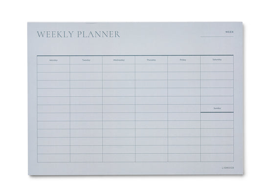 Liewood Kirby Weekly Planner - Whale Blue / Dove Blue