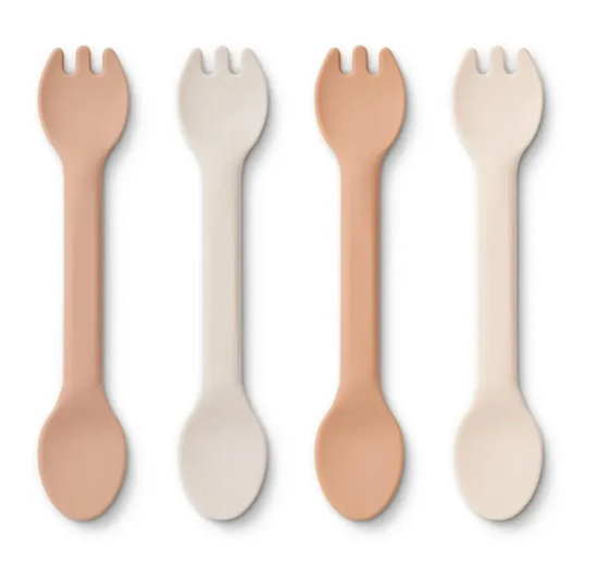 Liewood Jan 2 in 1 Cutlery 4-pack - Rose Multi Mix