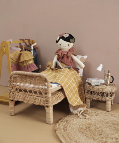 Fabelab Dolls Bed - Rattan