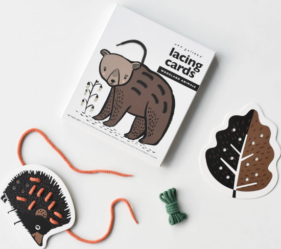 Wee Gallery Lacing Cards - Woodland Animals