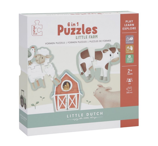 Little Dutch 6-in-1 Puzzles - Little Farm