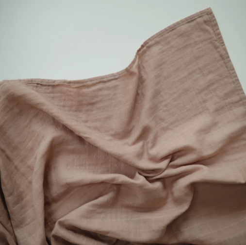 Mushie Muslin Swaddle Blanket - Natural