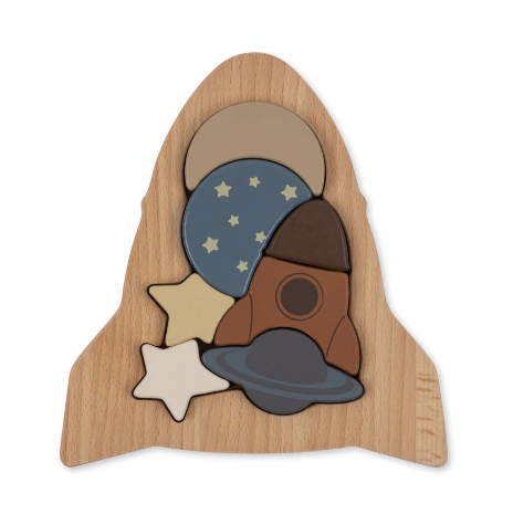 Konges Sløjd Wooden Rocket Puzzle