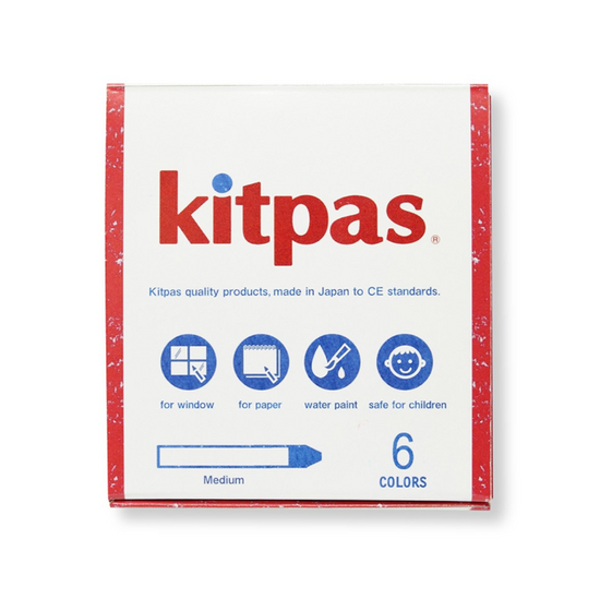 Kitpas Rice Wax Art Crayons 6-pack - Medium