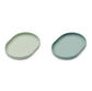 Liewood Anita Breakfast Plate 2-pack - Dusty Mint / Peppermint