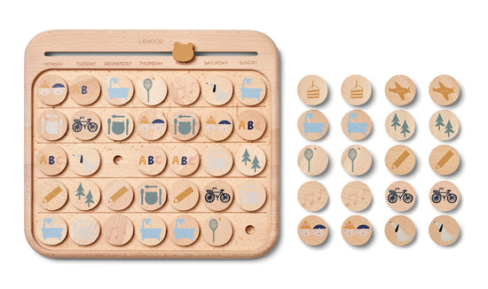Liewood Tao Calendar Activity Board - Faune Green Multi Mix