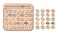 Liewood Tao Calendar Activity Board - Faune Green Multi Mix