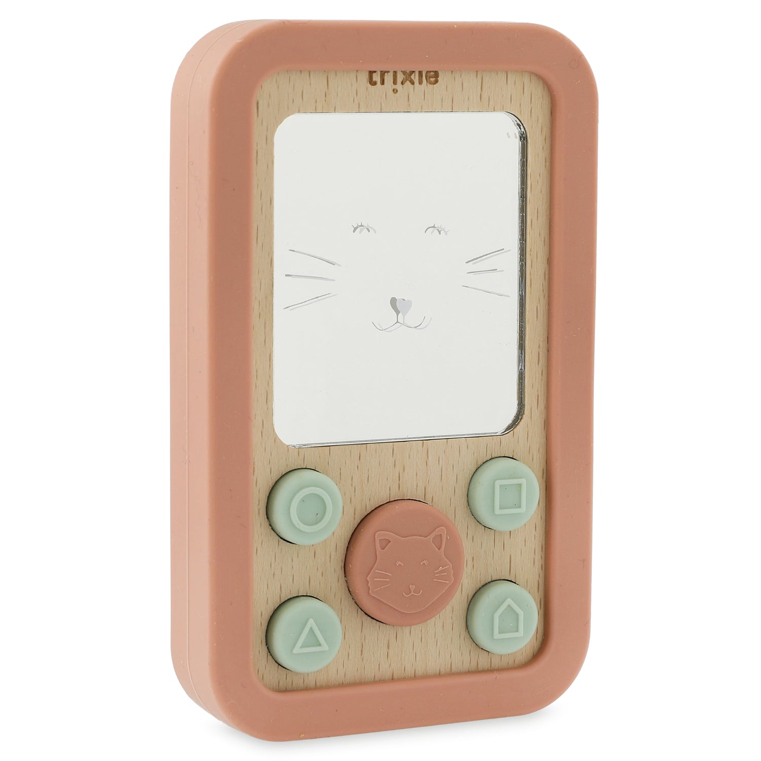 Trixie Wooden Silicone Baby Phone Mrs.Cat