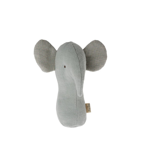 Maileg Lullaby Friends Elephant Rattle - Light Dusty Blue