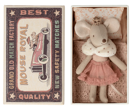 Maileg Princess Mouse - Little Sister in Matchbox