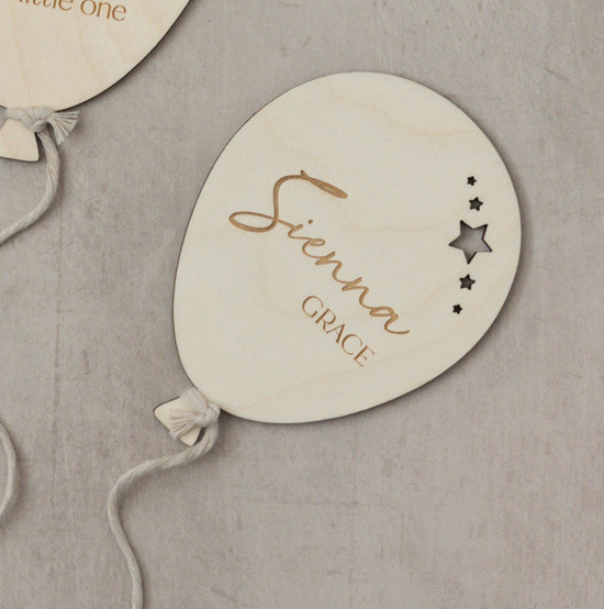 Balloon Milestone New Baby Name Announcement