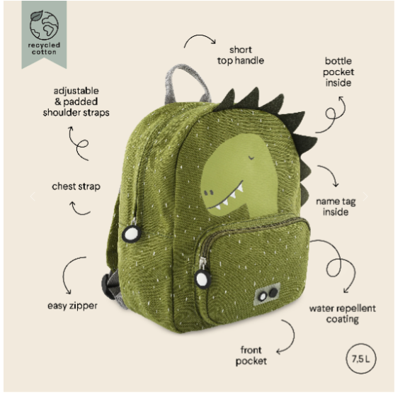 Trixie Backpack Mr.Dino