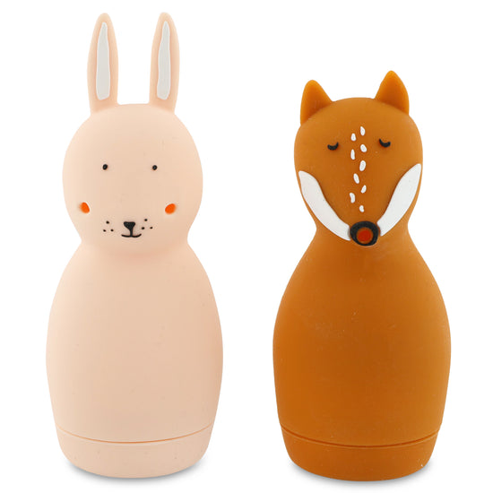 Trixie Squeezy Animals Bath Toys - Mrs. Rabbit & Mr. Fox