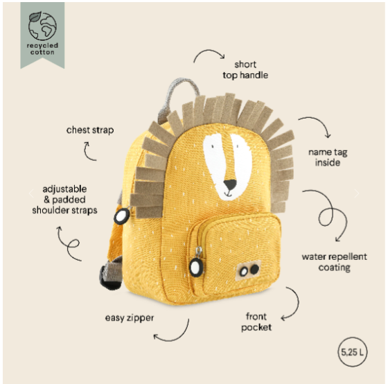 Trixie Small Backpack Mr.Lion