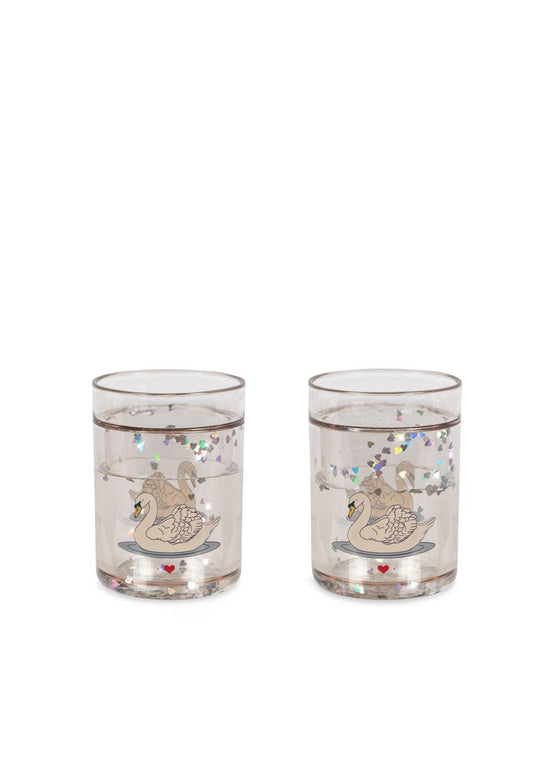 Konges  Sløjd Glitter Cups 2-pack - Swan / Off-White