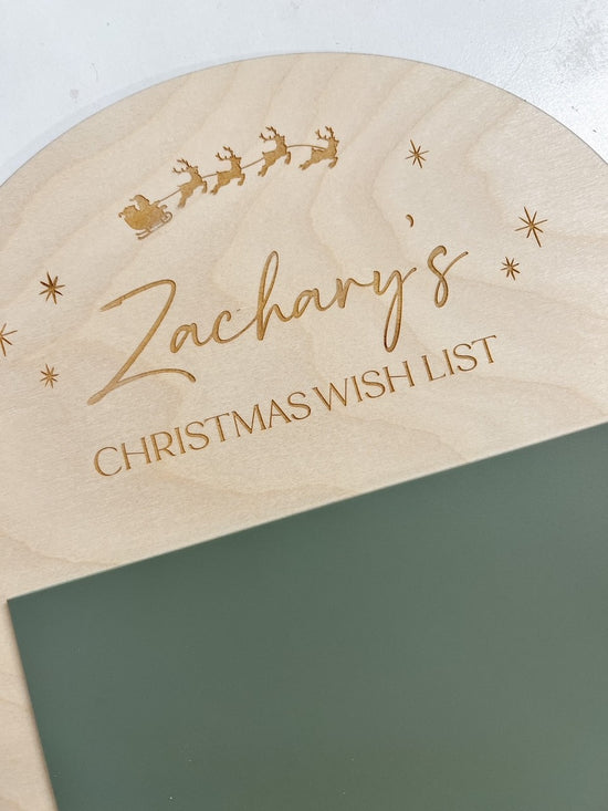Personalised Christmas Wish List Board
