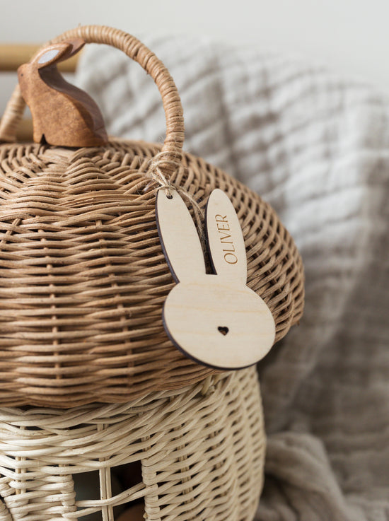 Personalised Easter Basket Bunny Tag