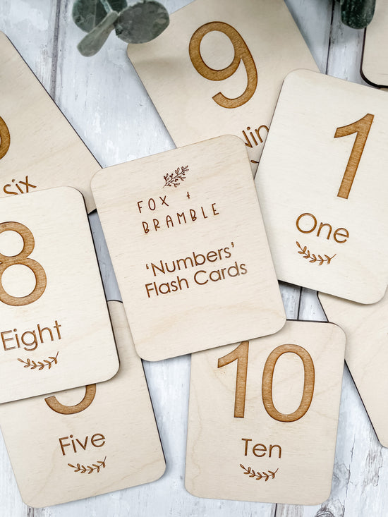 Numbers Flashcards - Fox & Bramble, F+B Flashcards, Fox & Bramble