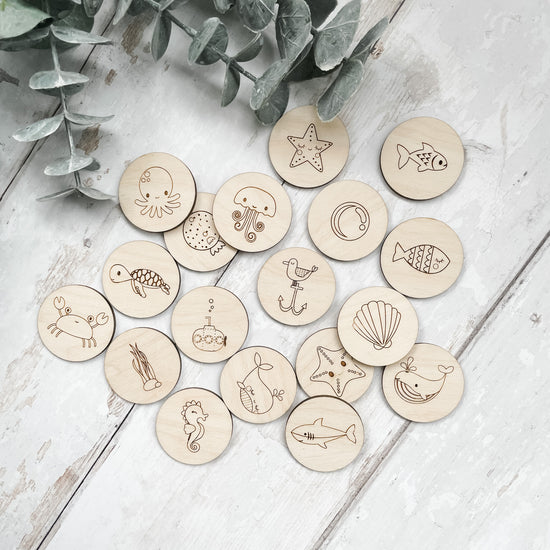 Under the Sea Story Tokens - Fox & Bramble, F+B Flashcards, Fox & Bramble