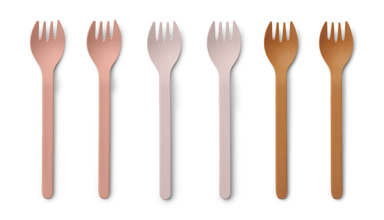 Liewood - Selena Fork 6-Pack - Rose - Liewood, Tableware, Fox & Bramble