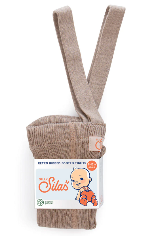 Silly Silas Footed Cotton Tights - Peanut - Silly Silas, Baby Clothes, Fox & Bramble